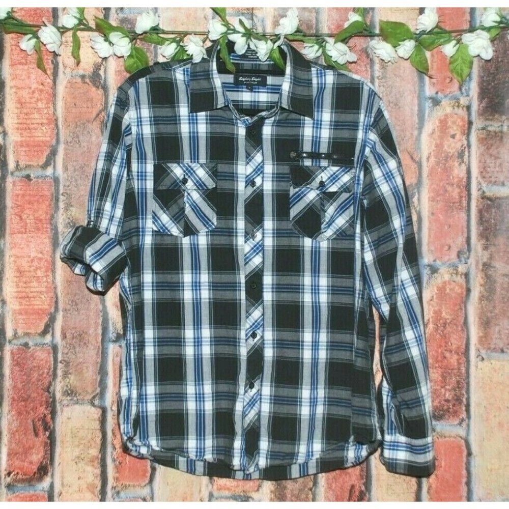 Eighty Eight Men's Long Roll Tab Sleeve Size L